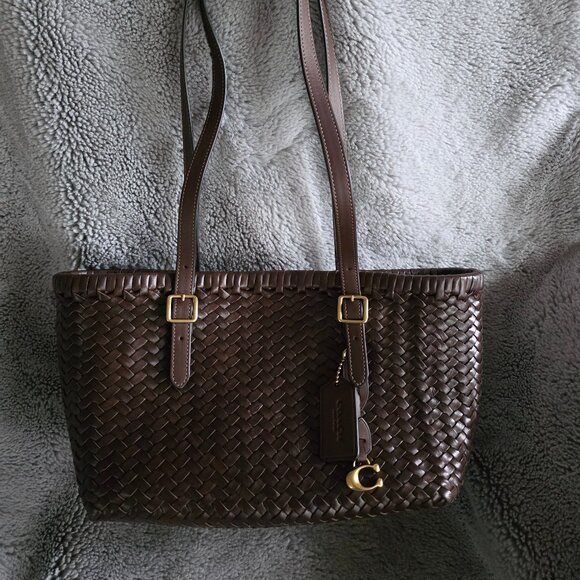 Coach Woven Tote - Picture 1 of 8
